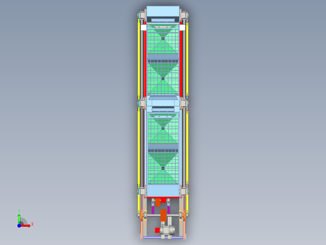 矿石机矿石筛选机前视图
