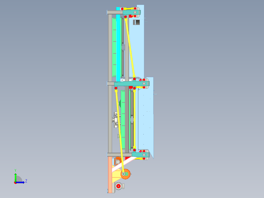 矿石机矿石筛选机左视图