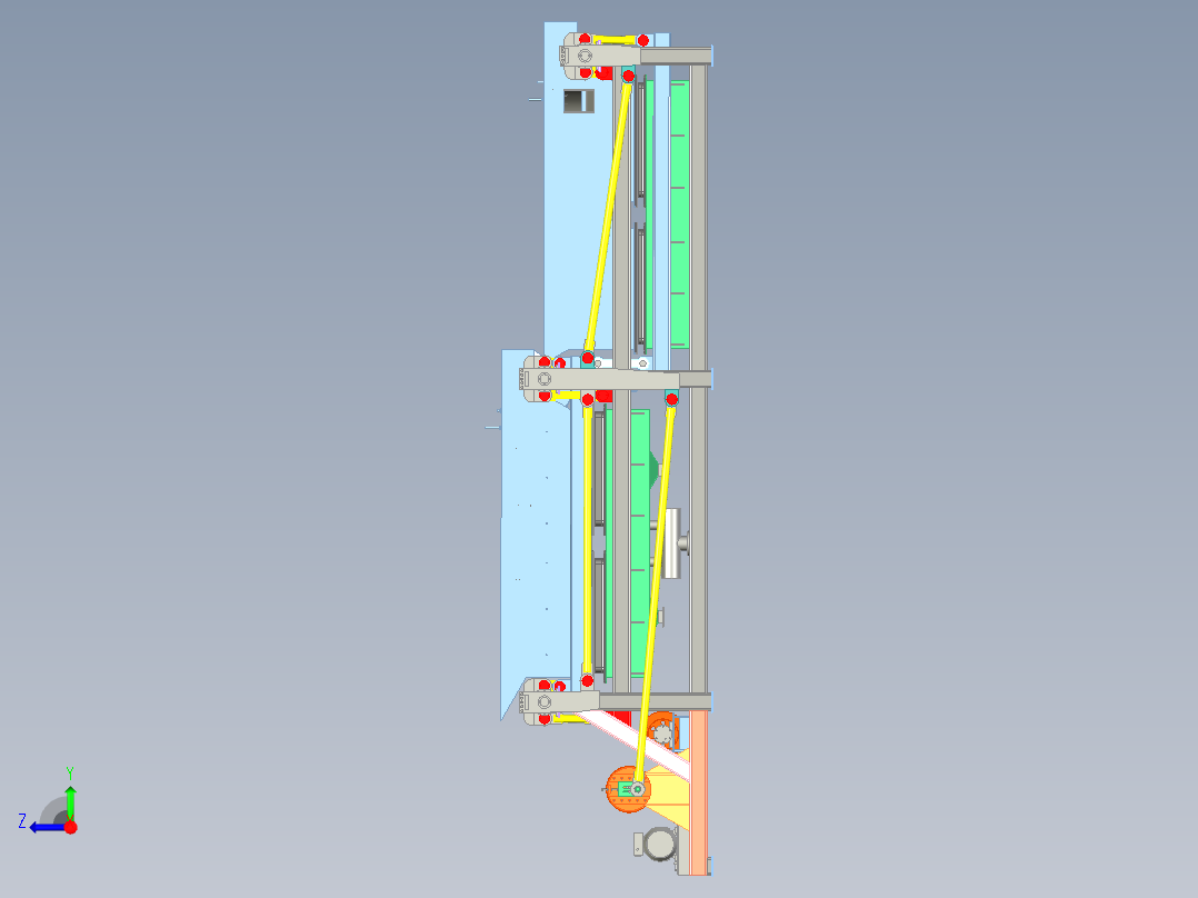 矿石机矿石筛选机右视图