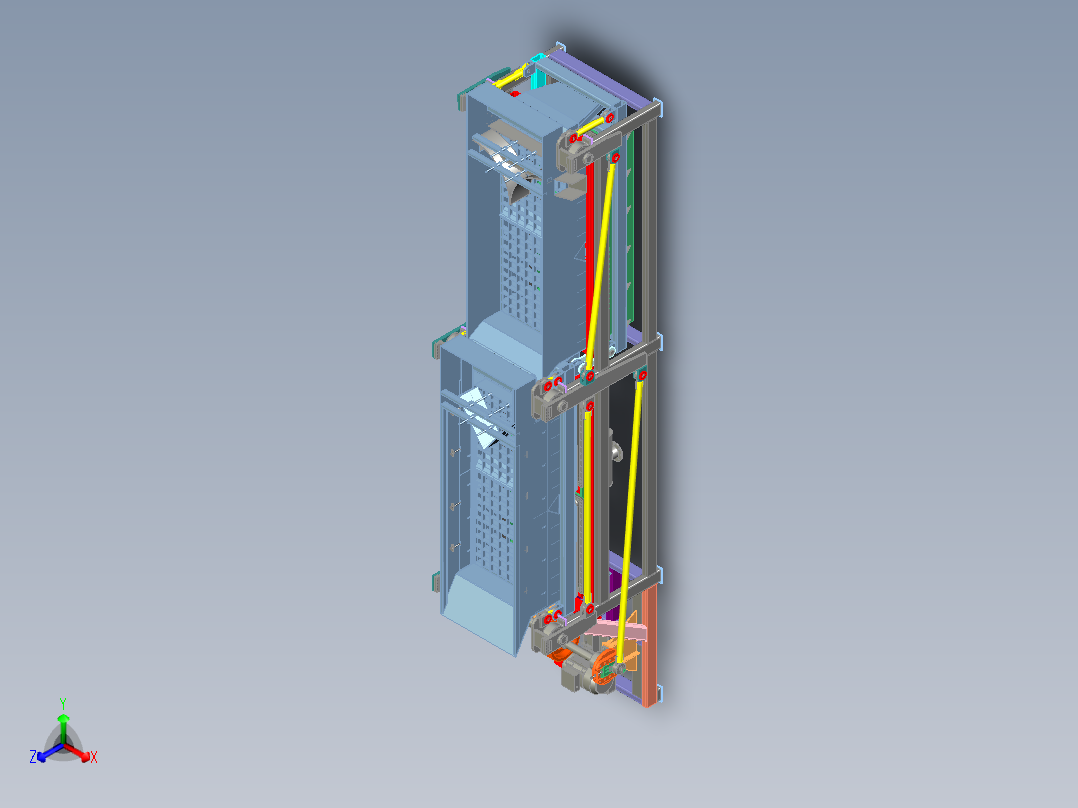 矿石机矿石筛选机正等轴测图