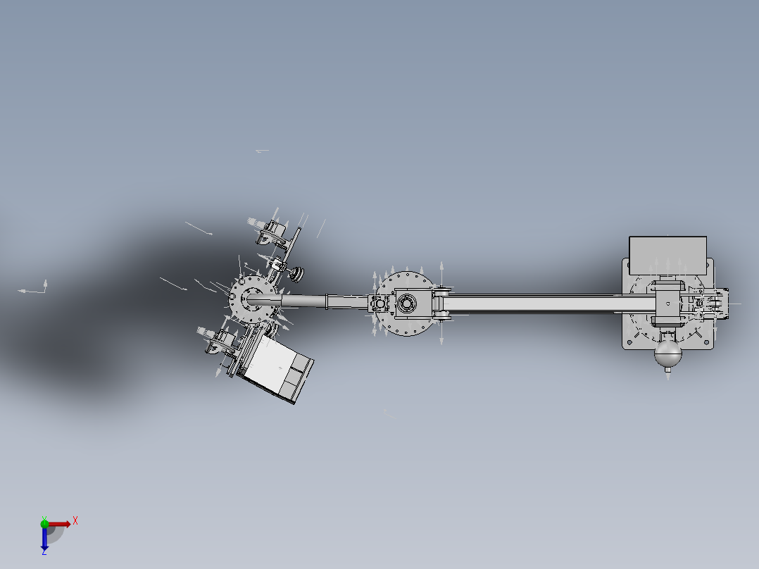 80x1200立柱助力机械手俯视图