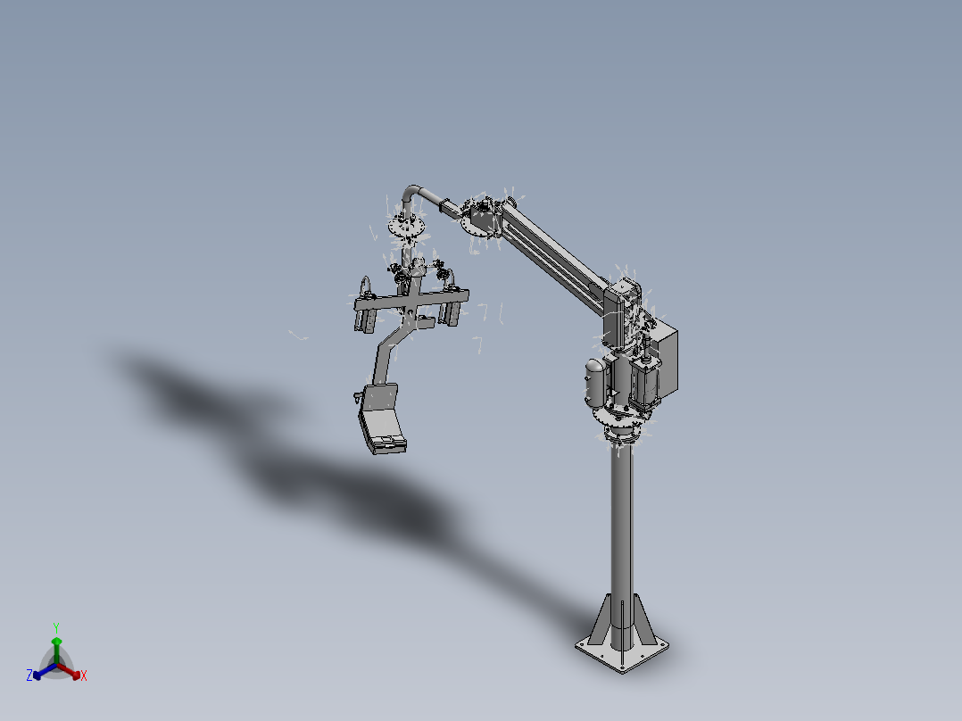 80x1200立柱助力机械手正等轴测图