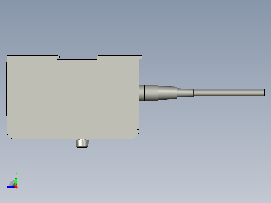 基恩士SJ-F100W_kc图纸模型右视图