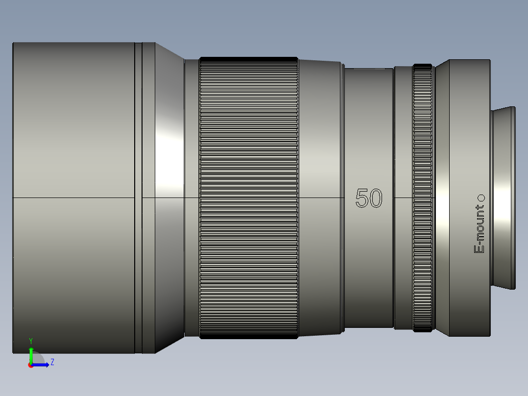 变形电影镜头结构左视图
