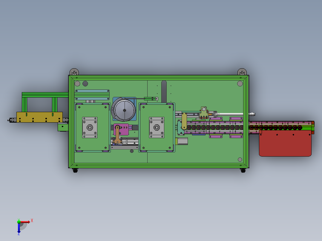 燃油泵进油盘自动组装机（sw18可编辑+cad+bom）俯视图