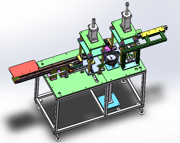 燃油泵进油盘自动组装机（sw18可编辑+cad+bom）