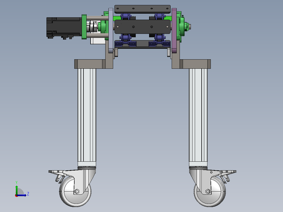 快递分拣流水线sw18可编辑左视图