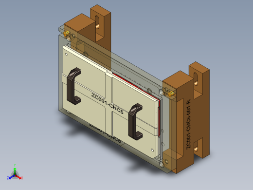 ZC001-笔记本CNC工装夹具三维模型CNC5三轴-191219