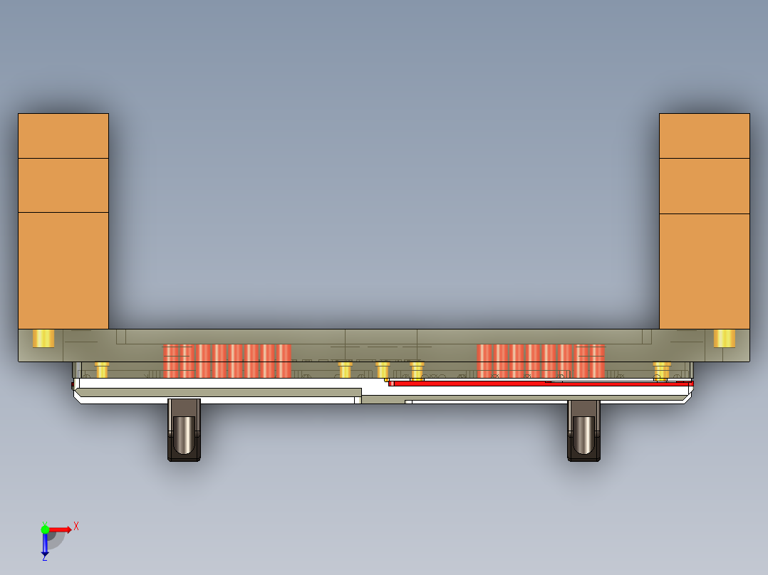 ZC001-笔记本CNC工装夹具三维模型CNC5三轴-191219俯视图