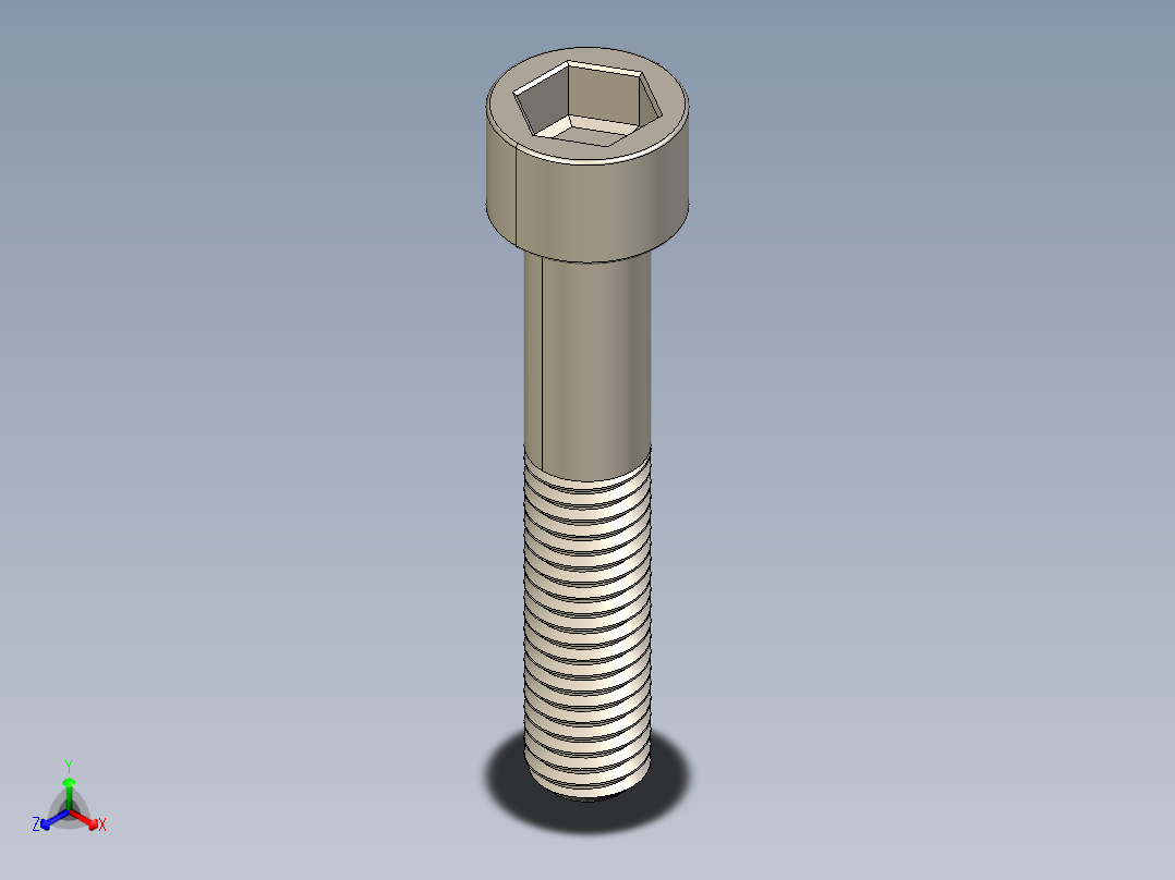 Screw_DIN_912_M10x55_A2.STEP公制内六角螺钉