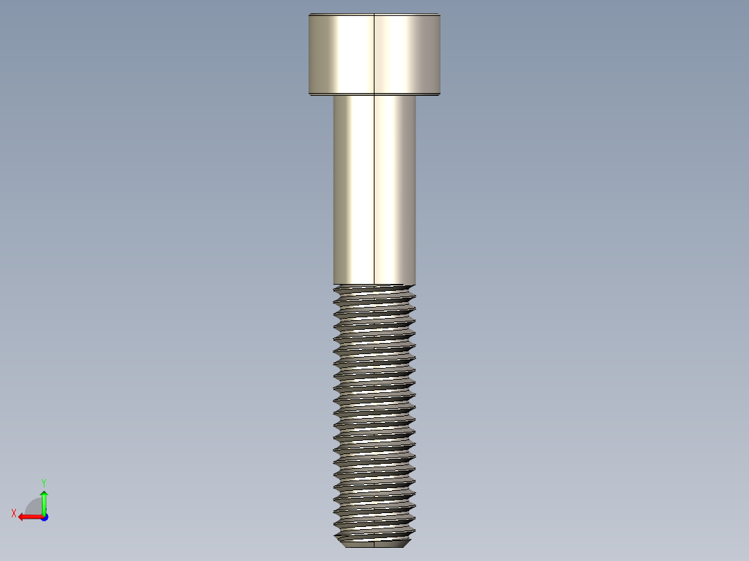 Screw_DIN_912_M10x55_A2.STEP公制内六角螺钉后视图