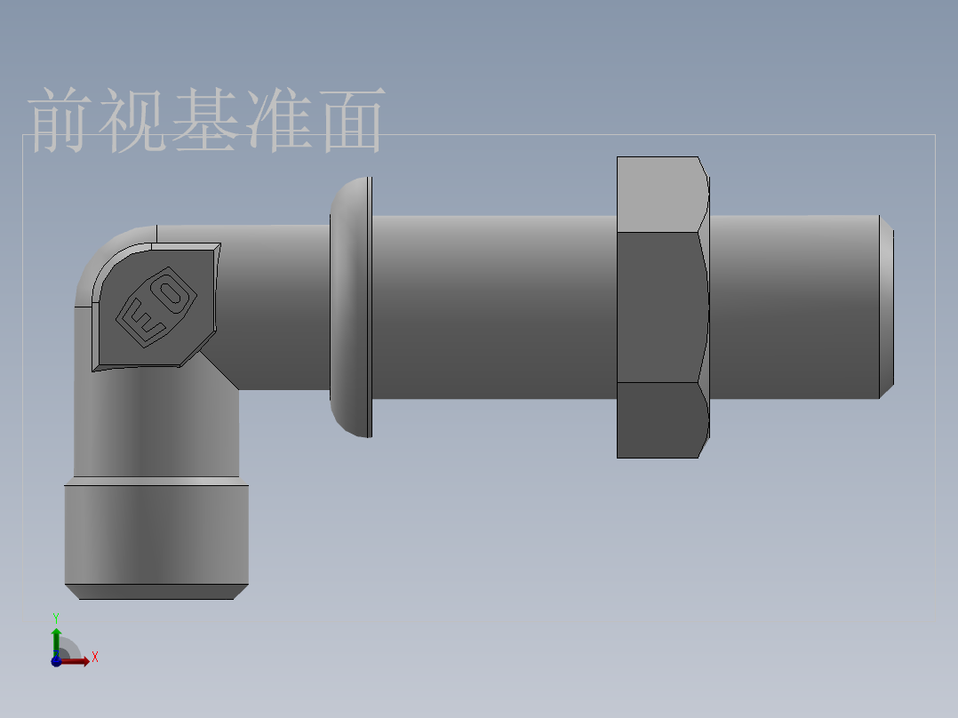 直角过板接头、6C9-12LN前视图