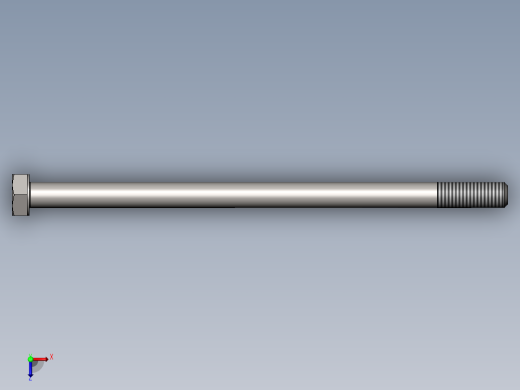 GB／T5780-2000 六角头螺栓C级M8×150俯视缩略图