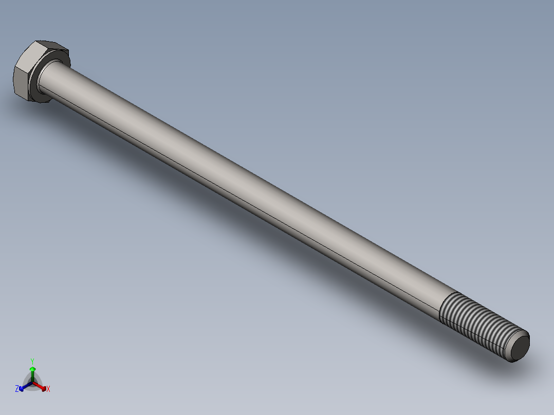 GB／T5780-2000 六角头螺栓C级M8×150正等轴测图