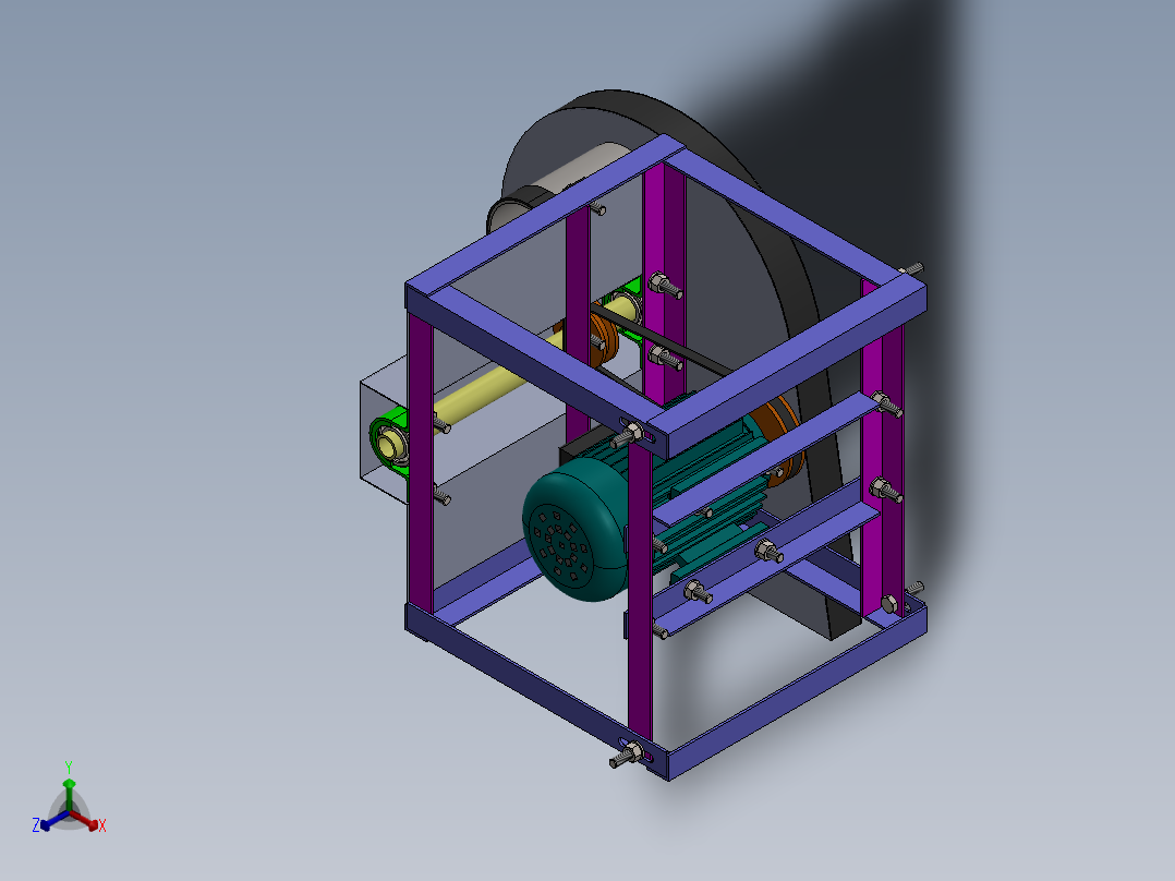 A3003634-家禽用蔬菜切割机正等轴测图