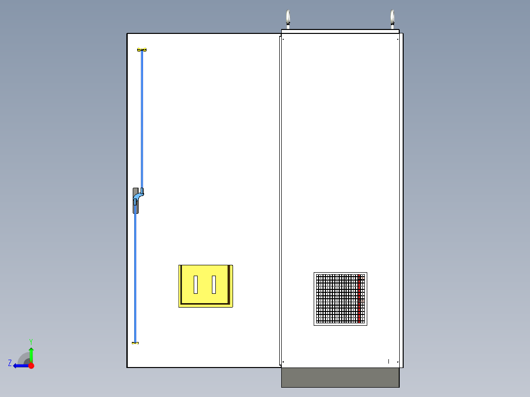 三柜组装630A电源柜消防风机控制柜 55763右视图