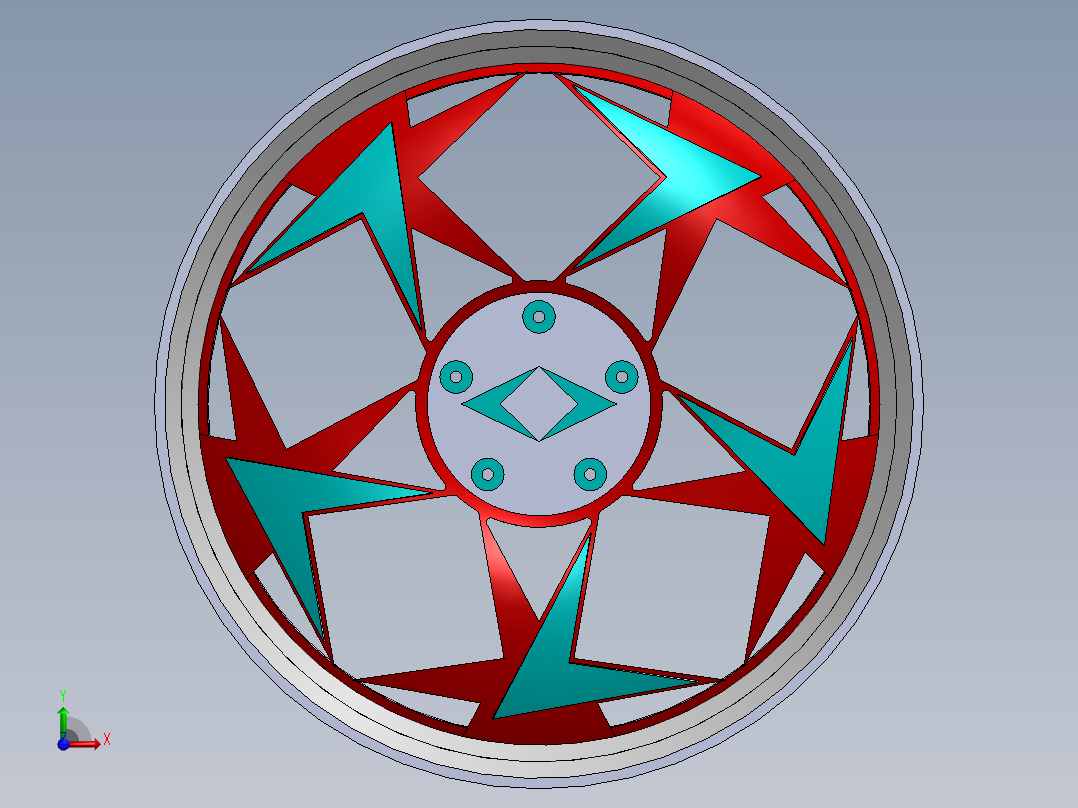 轮毂、轮胎(74)前视图