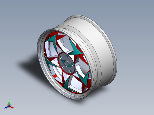 轮毂、轮胎(74)正等轴测缩略图