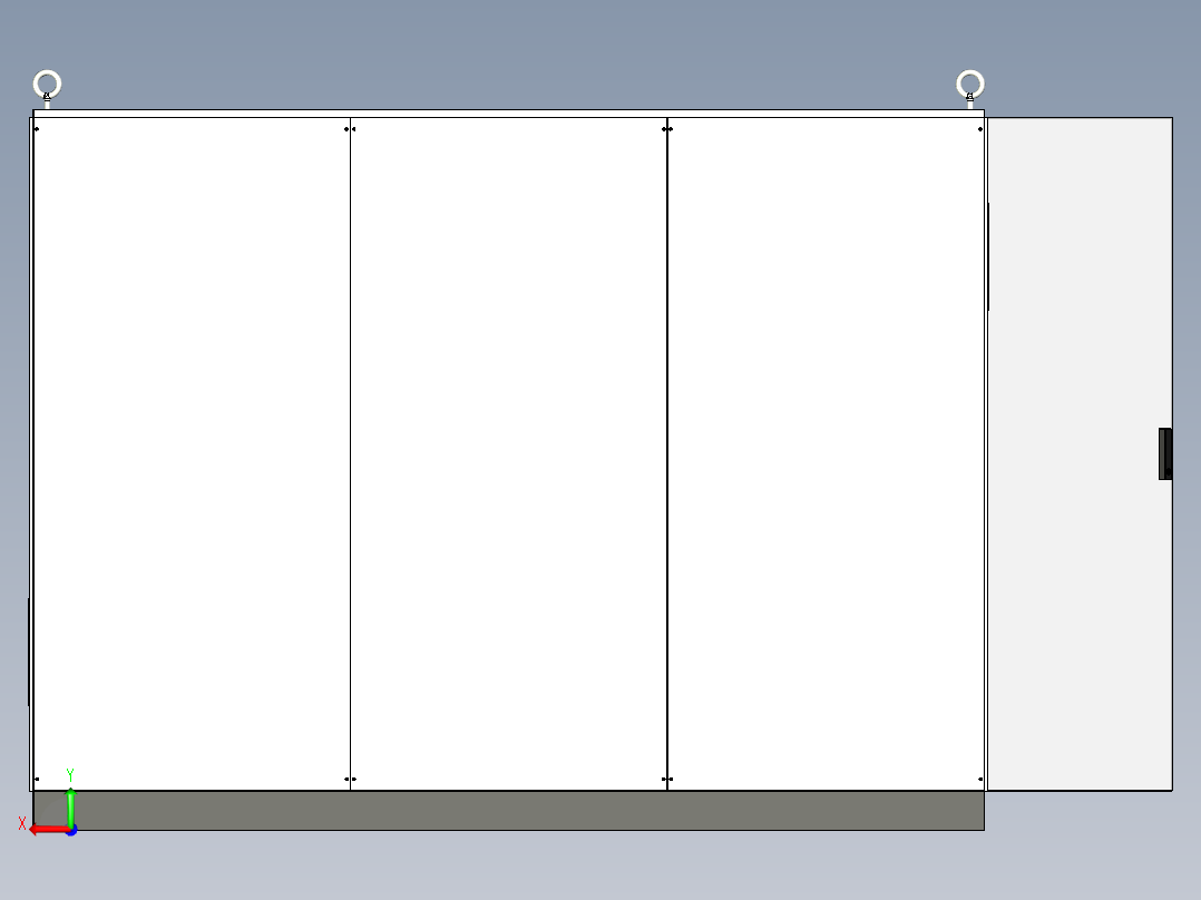 三柜组装双电源630A正装刀开关软启动控制柜 55328后视图