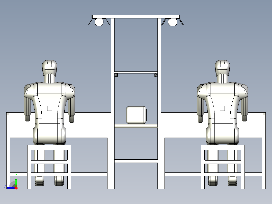 15米长电子装配线右视图