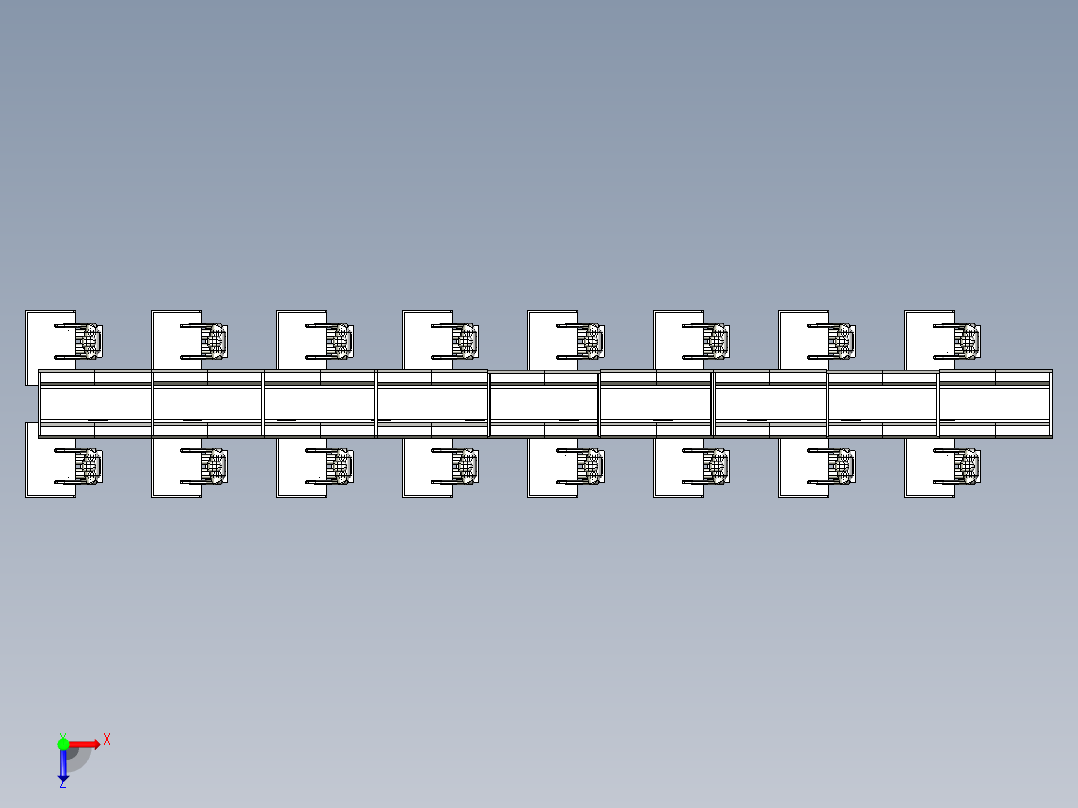 15米长电子装配线俯视图