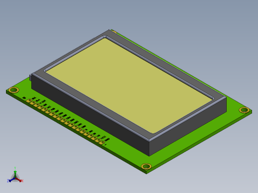 A0002986-LCD 128x64图形LCD模块正等轴测缩略图
