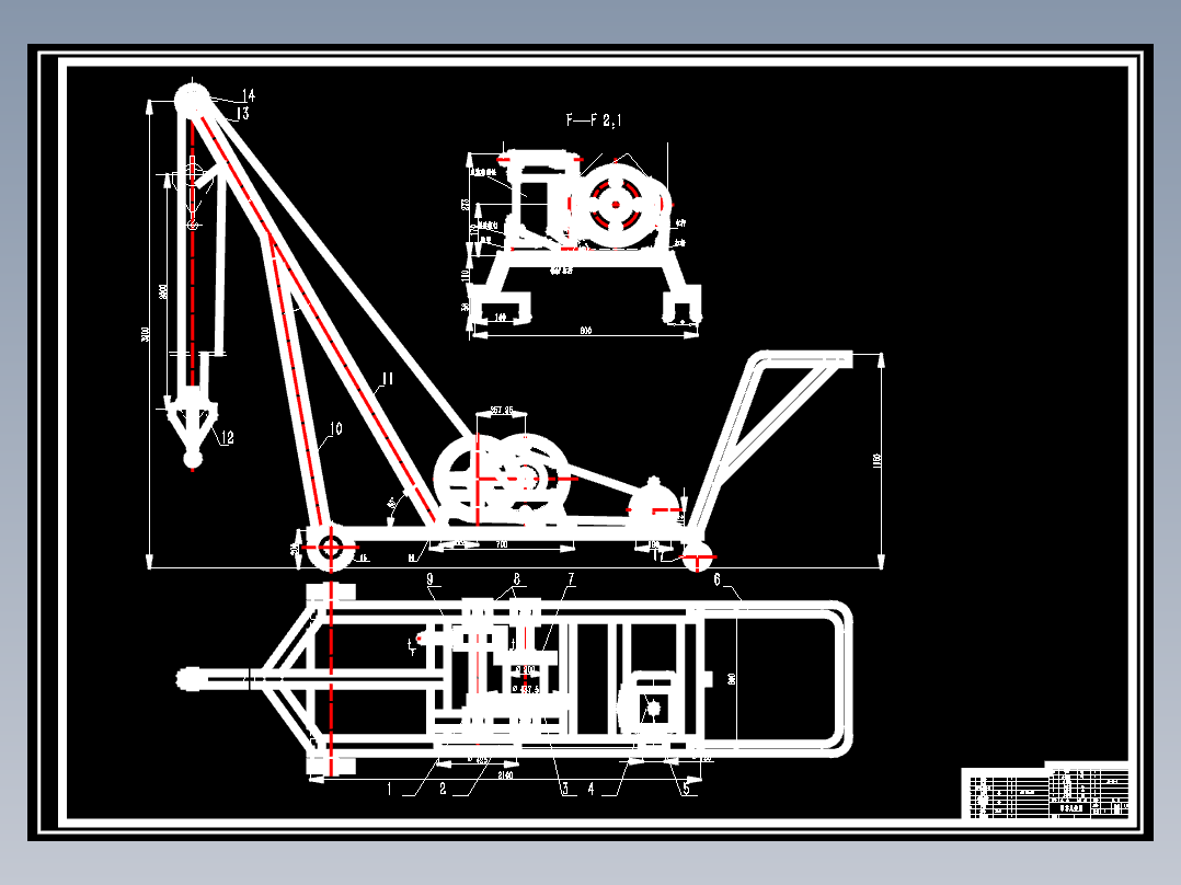 楼房用微型吊车的设计10张CAD图