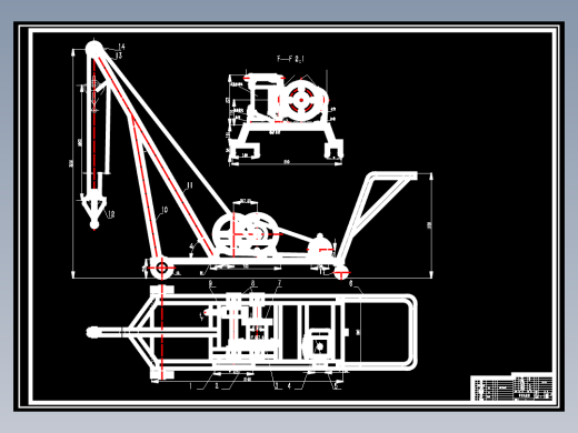 楼房用微型吊车的设计10张CAD图