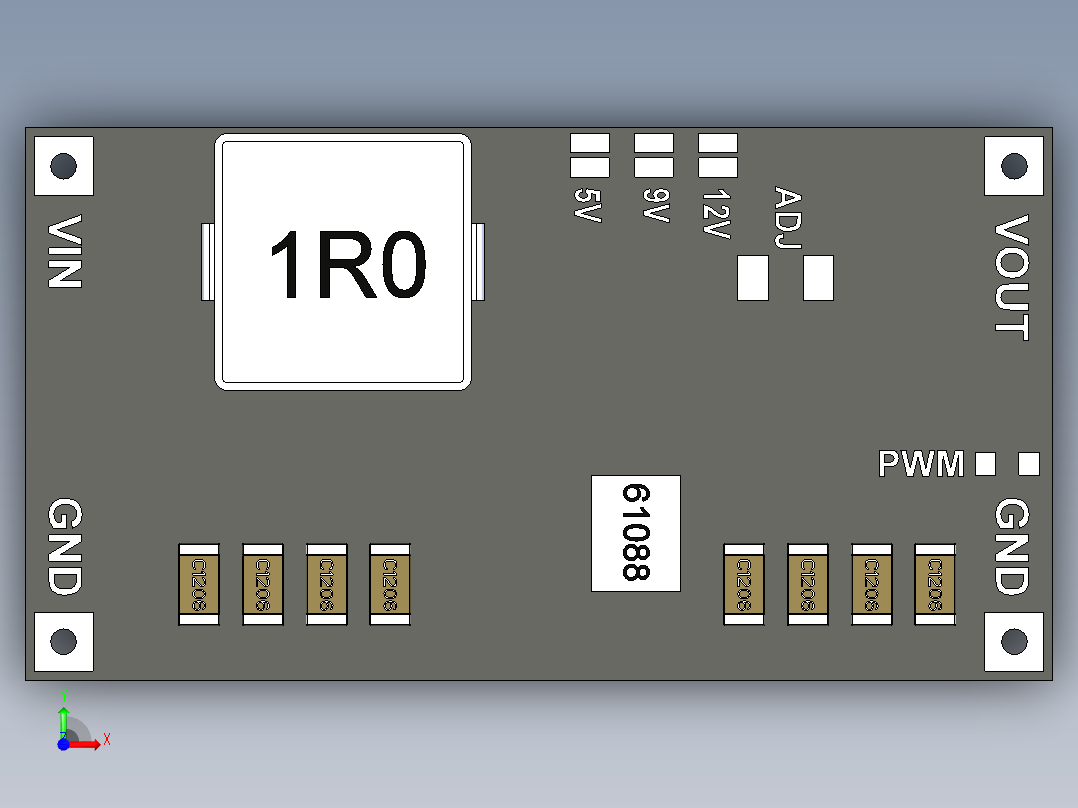 DC_DC模块TPS61088前视图