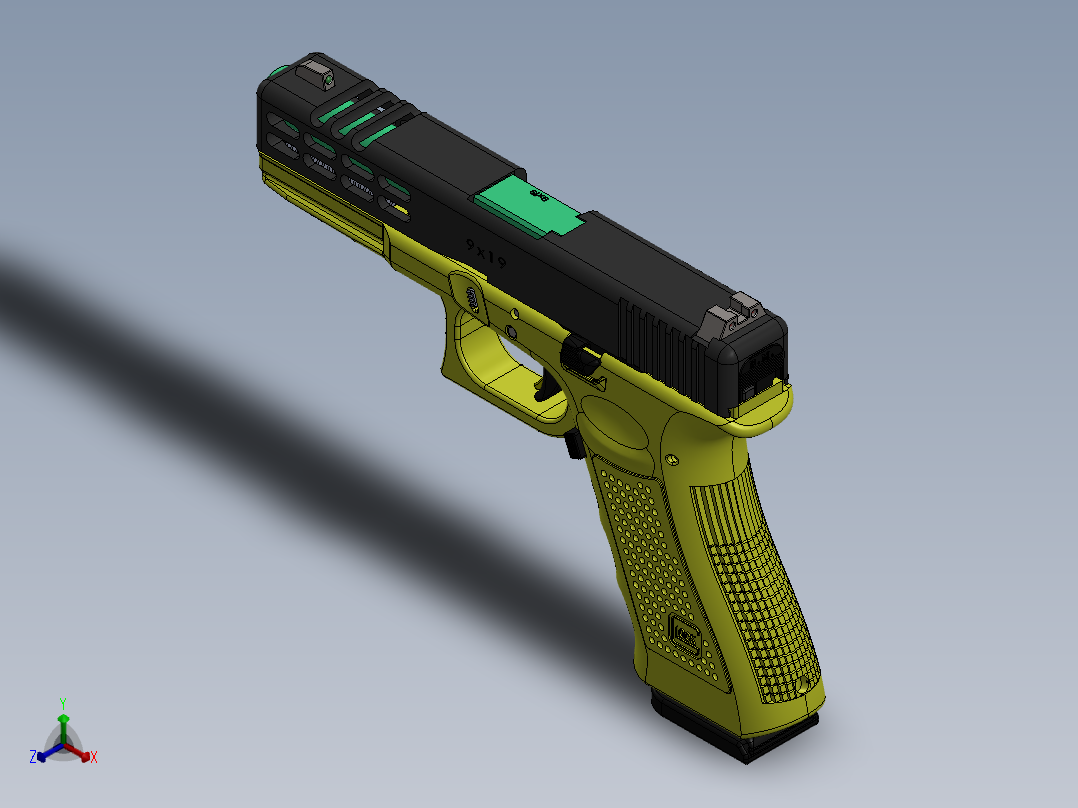 g17手枪正等轴测图