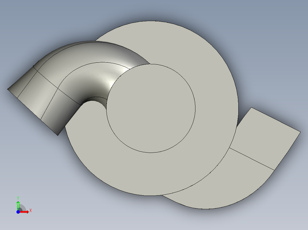 旋风分离器cyclone-separator-9831-模型格式为 stp前视图