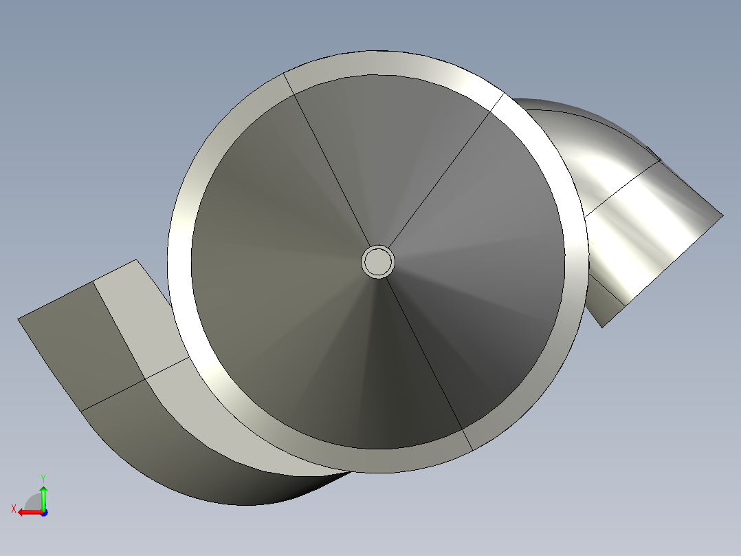 旋风分离器cyclone-separator-9831-模型格式为 stp后视图