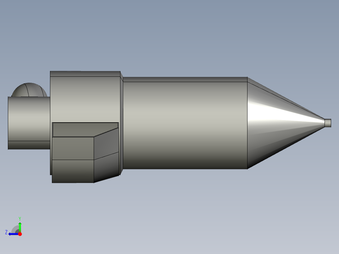 旋风分离器cyclone-separator-9831-模型格式为 stp右视图