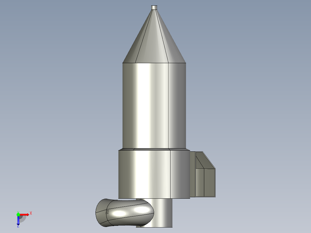 旋风分离器cyclone-separator-9831-模型格式为 stp俯视图
