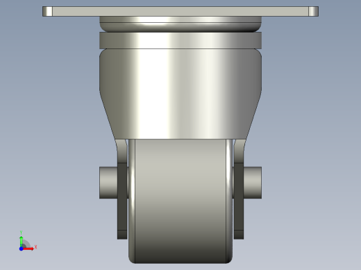 2吋万向方板脚轮(300kg)-前视缩略图