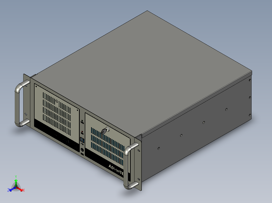 研华工控机 IPC-610L正等轴测图