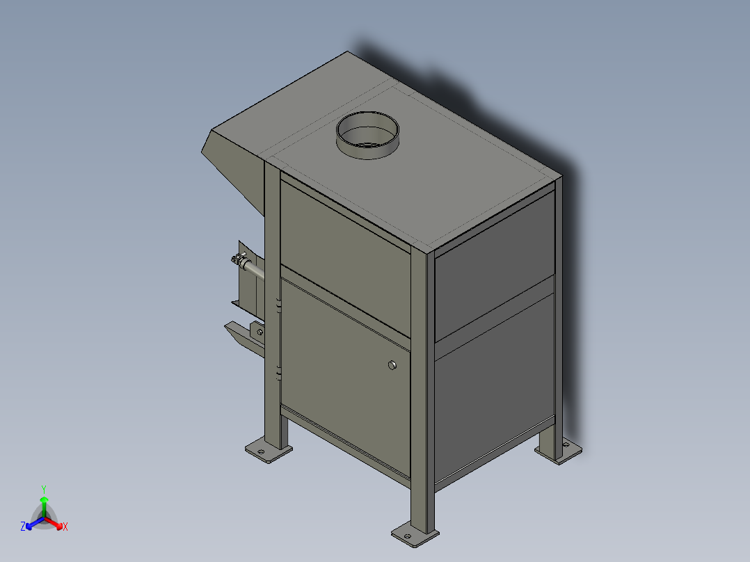 全自动阀口袋包装机正等轴测图
