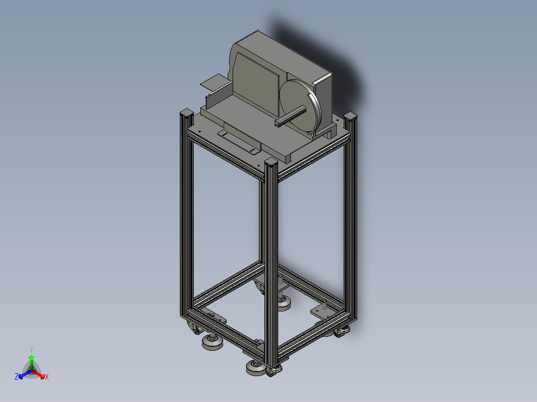 TRD899PLUS-II-233-00打印机调整机架正等轴测图