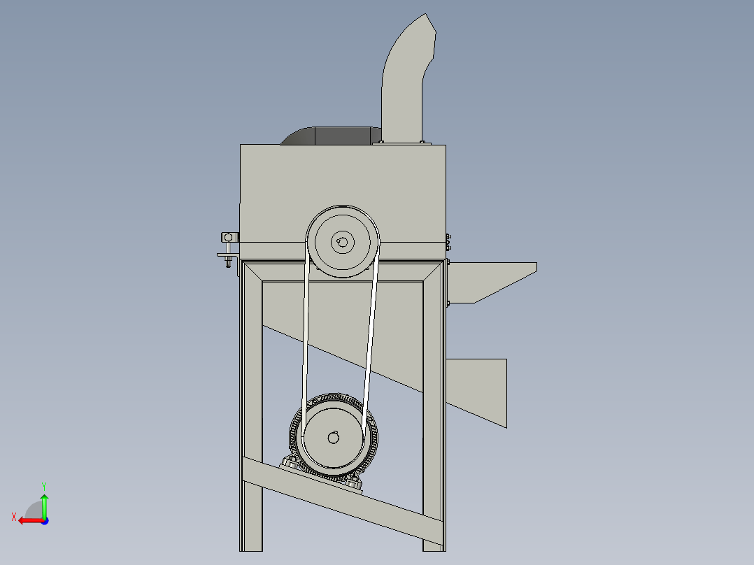 养殖牛羊鸡鸭玉米秸秆碎草机后视图
