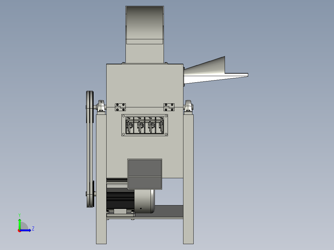 养殖牛羊鸡鸭玉米秸秆碎草机左视图