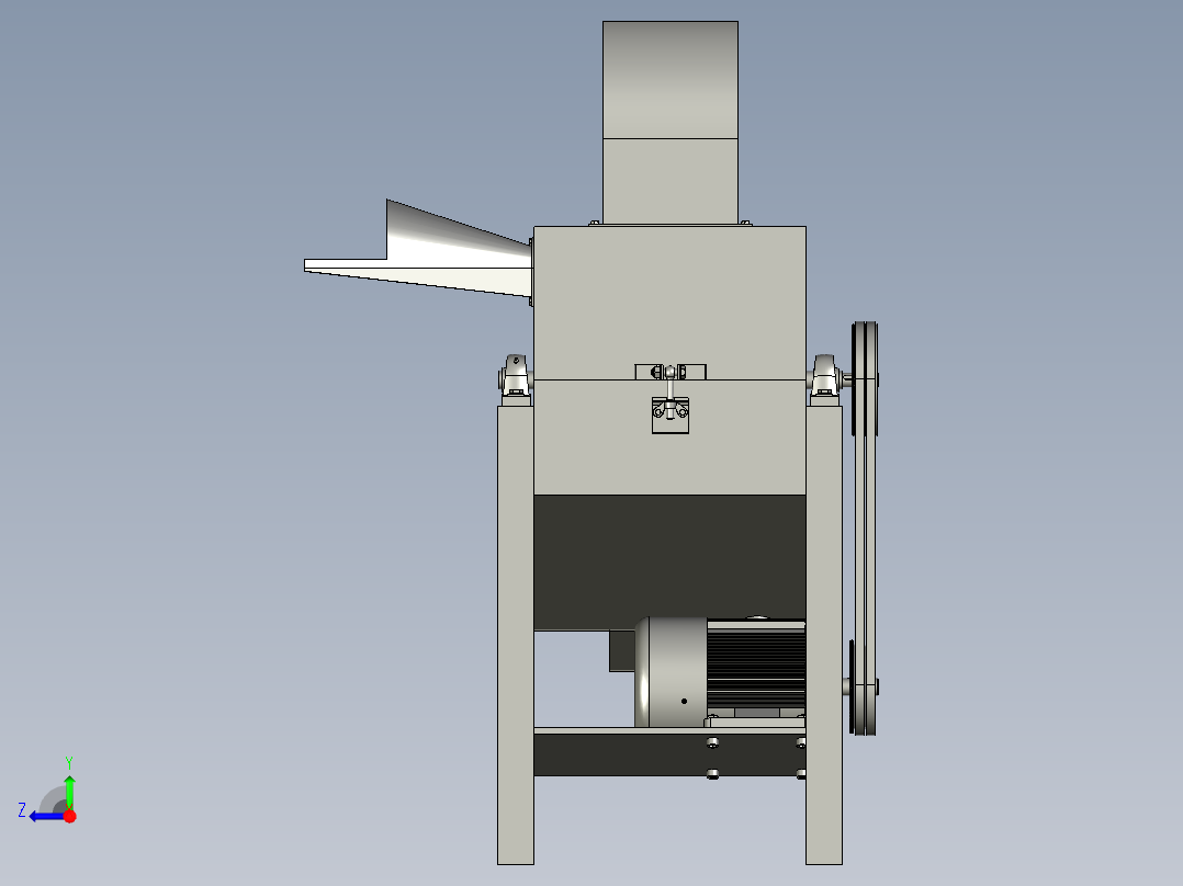 养殖牛羊鸡鸭玉米秸秆碎草机右视图