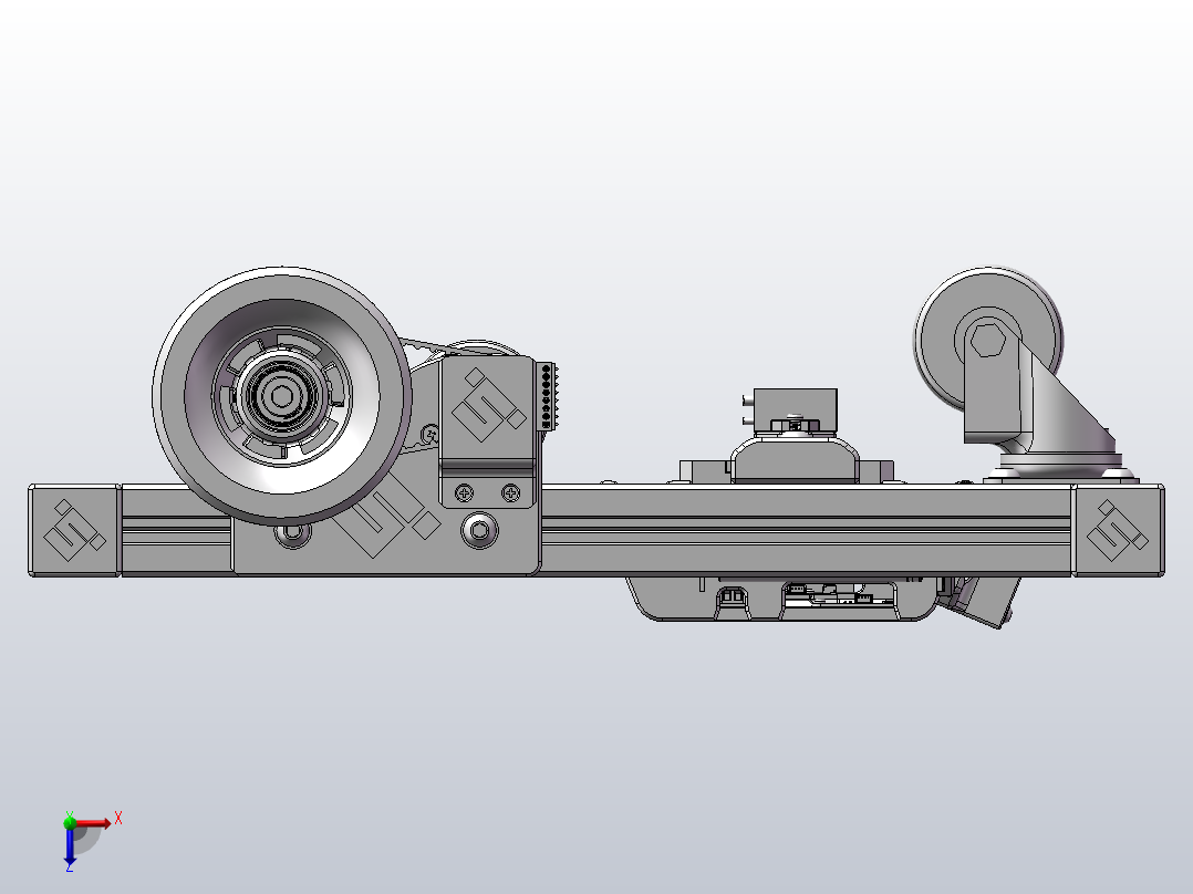移动机器人俯视图