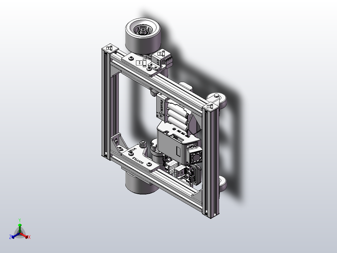 移动机器人正等轴测图