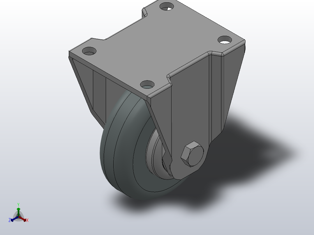 Z01-02-160-314G普通工业轮[Z01-02-100-314G]脚轮主视图