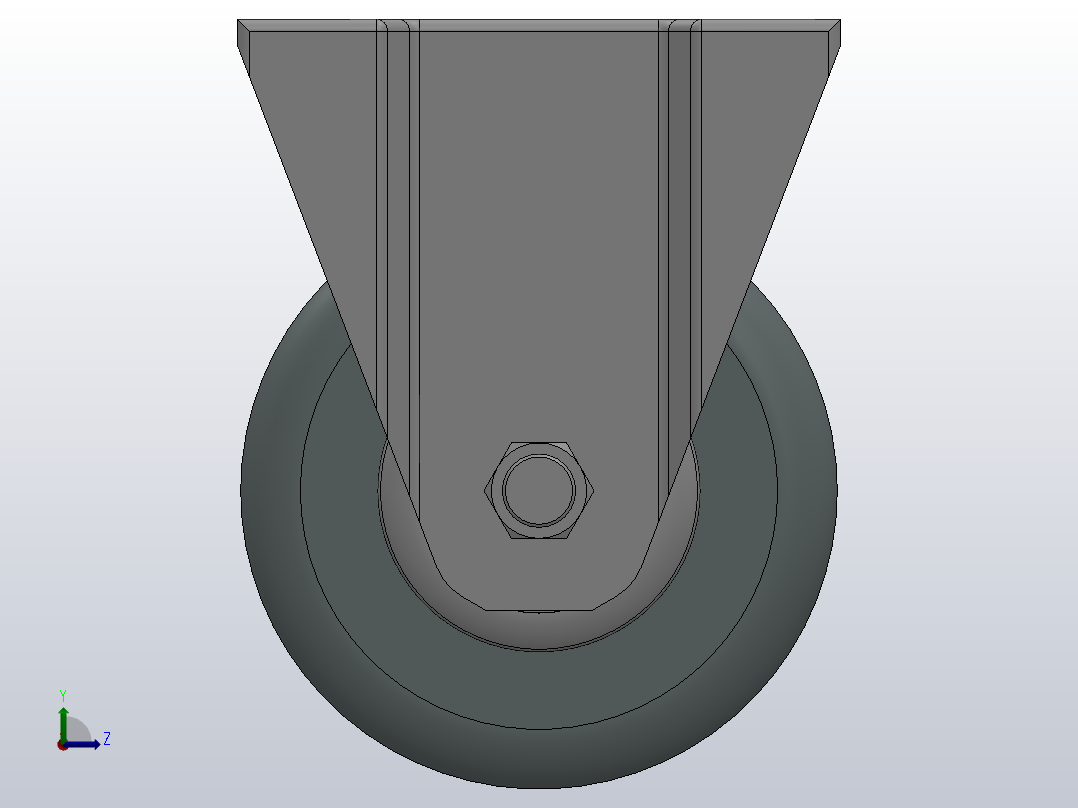 Z01-02-160-314G普通工业轮[Z01-02-100-314G]脚轮左视图