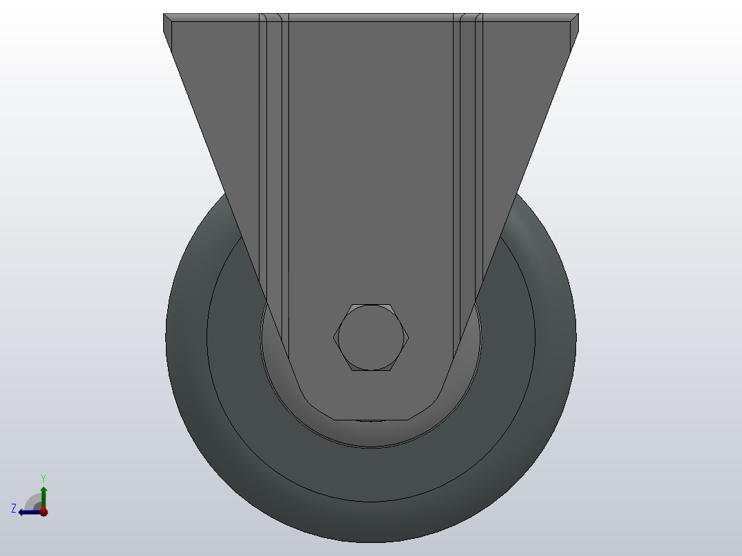 Z01-02-160-314G普通工业轮[Z01-02-100-314G]脚轮右视图