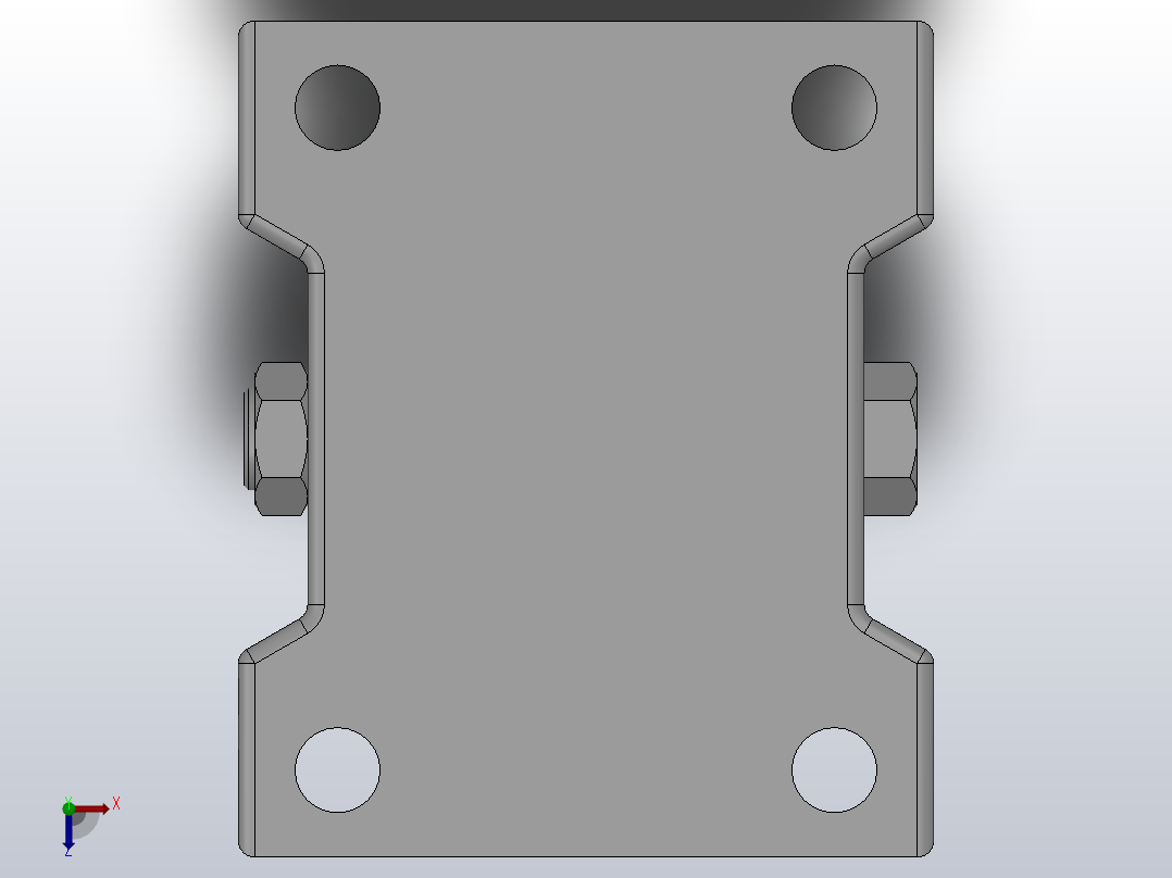 Z01-02-160-314G普通工业轮[Z01-02-100-314G]脚轮俯视图