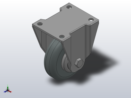 Z01-02-160-314G普通工业轮[Z01-02-100-314G]脚轮正等轴测缩略图