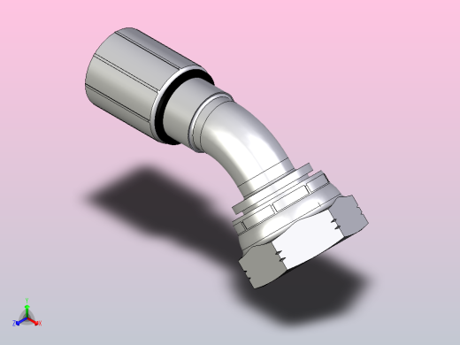 标准液压接头1B148-16-12正等轴测缩略图