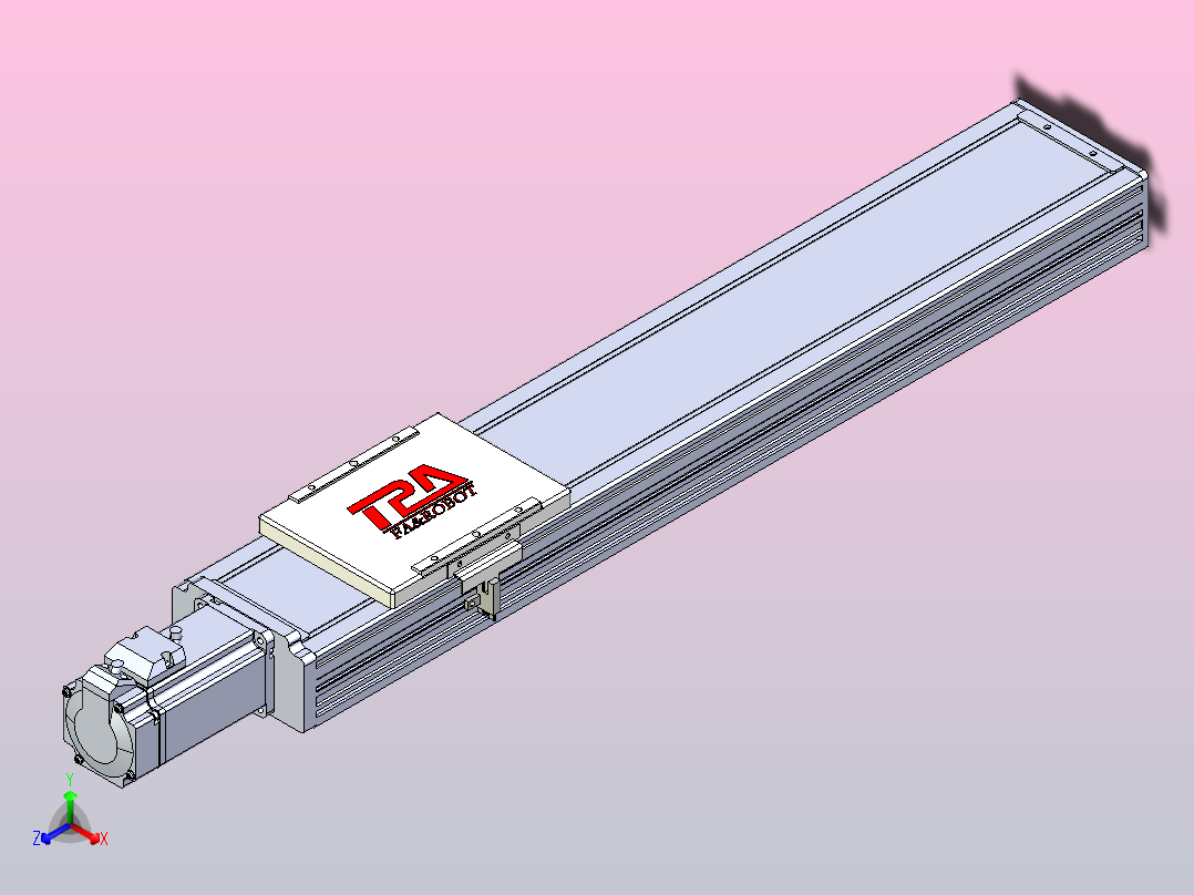 滚珠丝杠直线轴带导轨全封闭TPA-HCR-110D-1610C-L450-M-Y-P40-N3主视图
